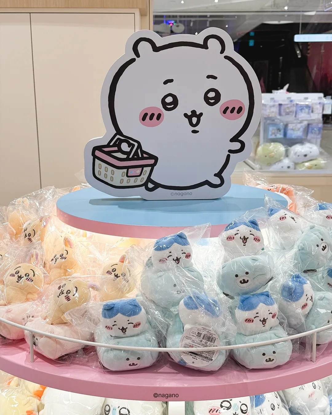 ちいかわショップ龍山店のぬいぐるみ売り場