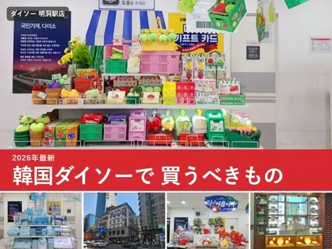 【2026年最新】韓国ダイソーで買うべきもの｜韓国限定コスメ・お土産・文房具と明洞駅店の歩き方