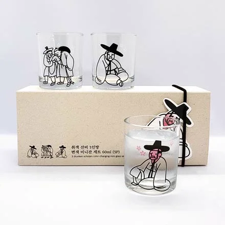 酔っぱらいソンビ3人組のグラスセット
