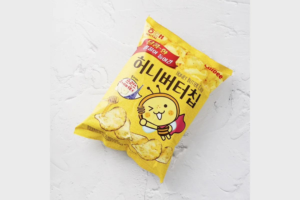 黄色い袋の「허니버터칩」