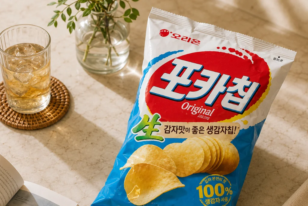 青い袋の「포카칩 오리지널」