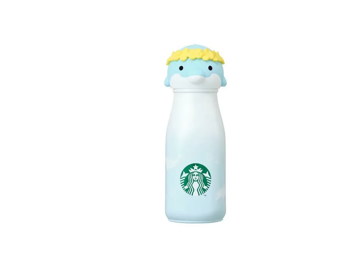 イルカの形のふたが付いた済州のタンブラー
