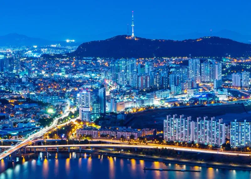 Nソウルタワーから見るソウルの夜景