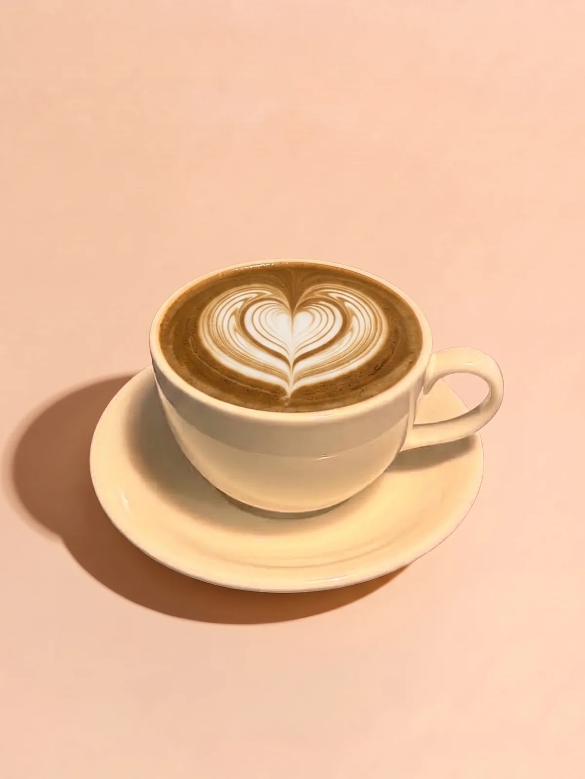 Cafe Armoire 建大店 — ハート模様のほうじ茶ラテ