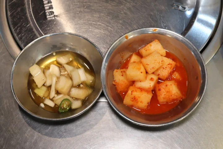 大根の漬物とカクテキ