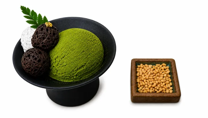 火山石抹茶アイスクリーム