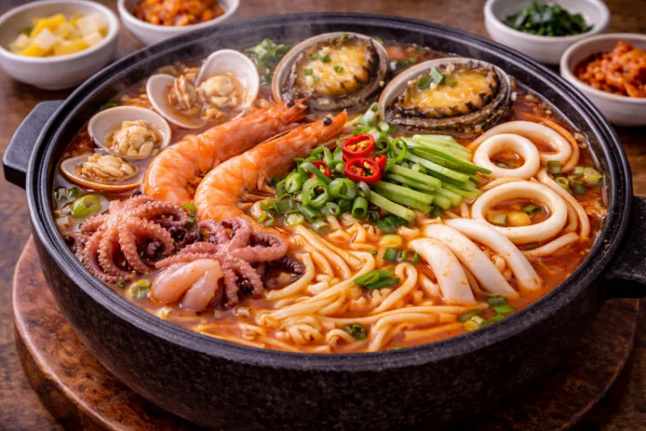 アワビ入り海鮮ラーメン