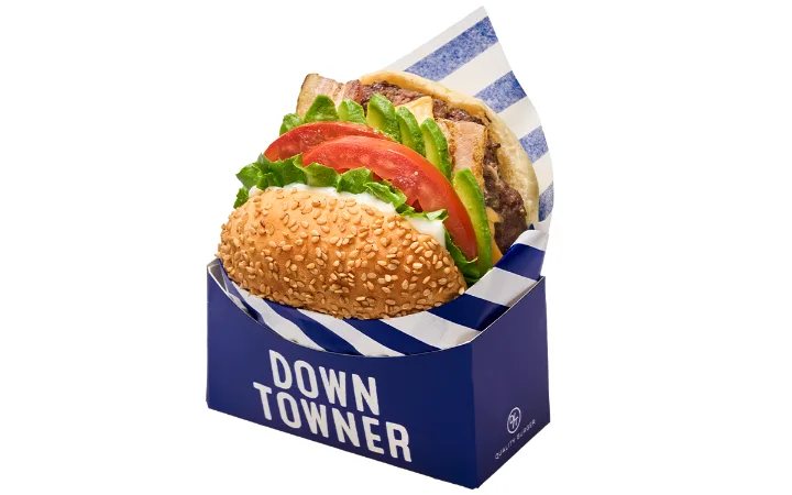 アボカドを挟んだバーガー