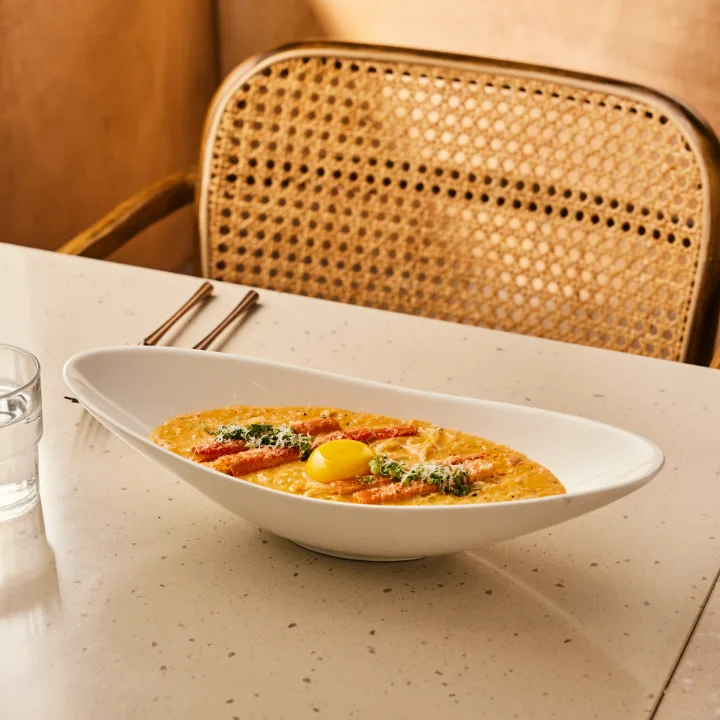 カニ肉のスパイシークリームリゾット