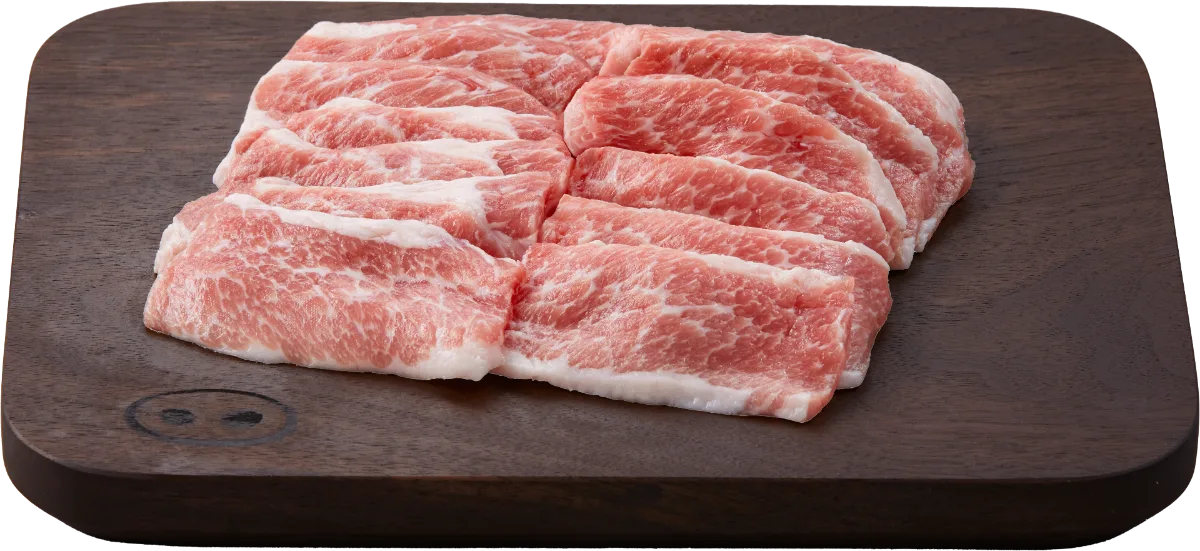 霜降り豚肉の厚切り