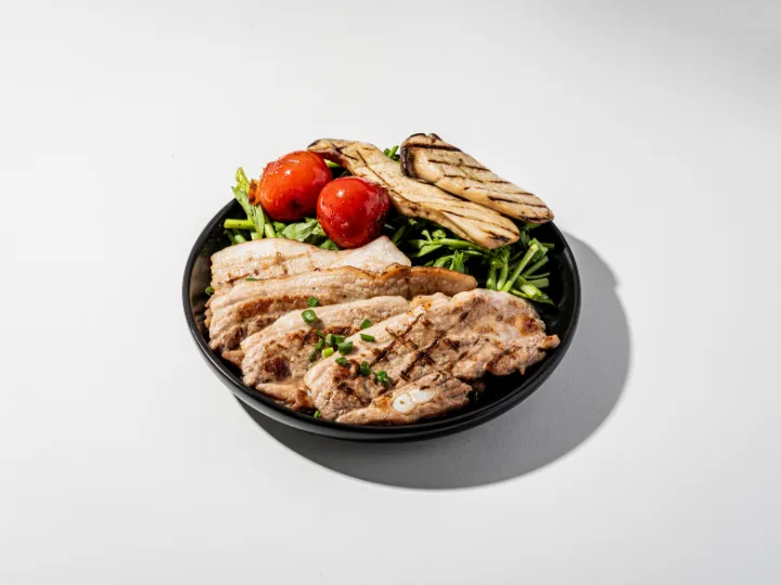 ミナリと豚バラの定食