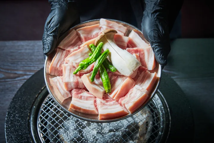韓国産豚のサムギョプサル（160g）