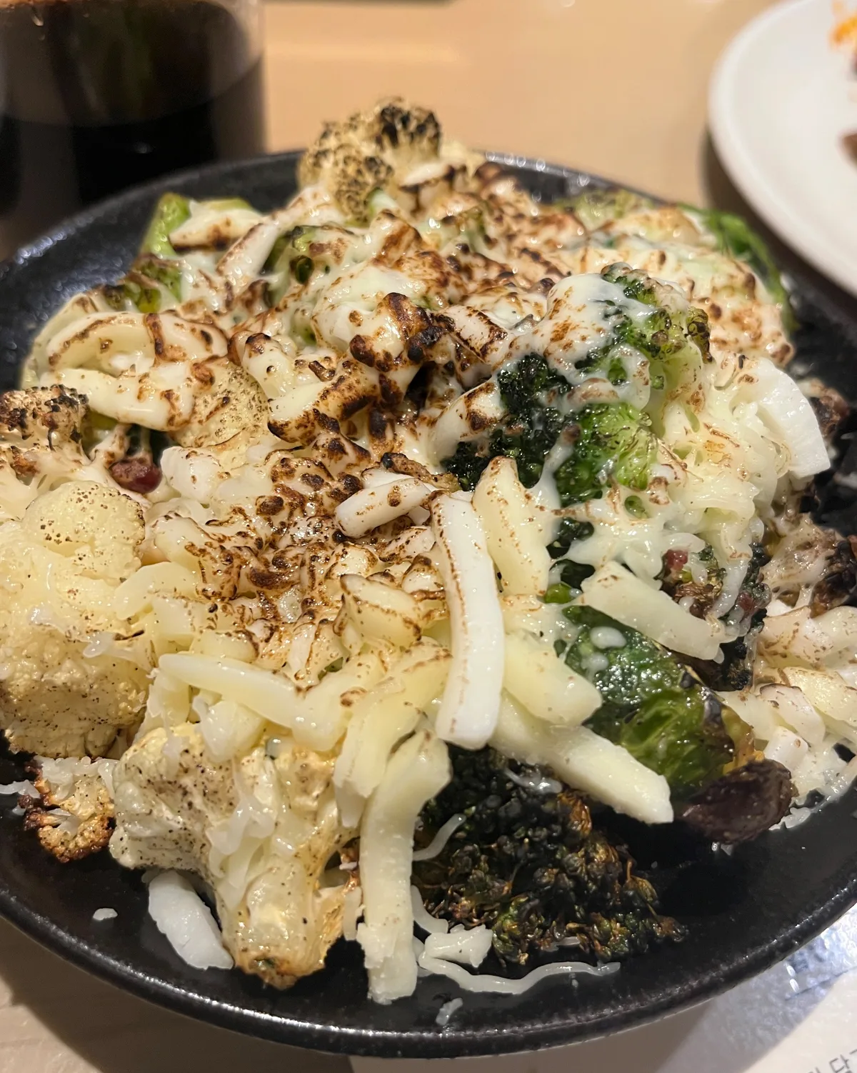 チーズをかけた焼き野菜