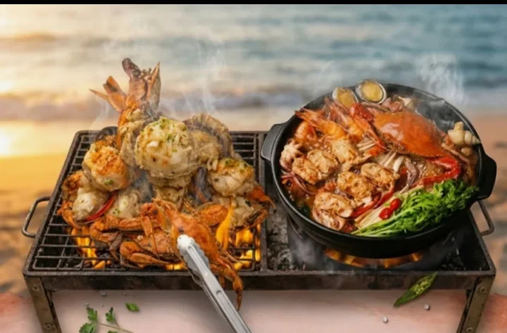 ワタリガニの鍋と焼き物（1kg・3〜4杯）