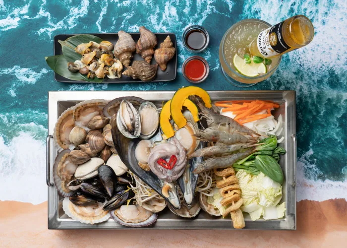 カップルセット（貝焼きまたは海鮮鍋を選択）