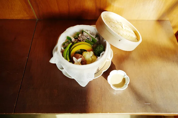 牛肉と野菜のせいろ蒸し