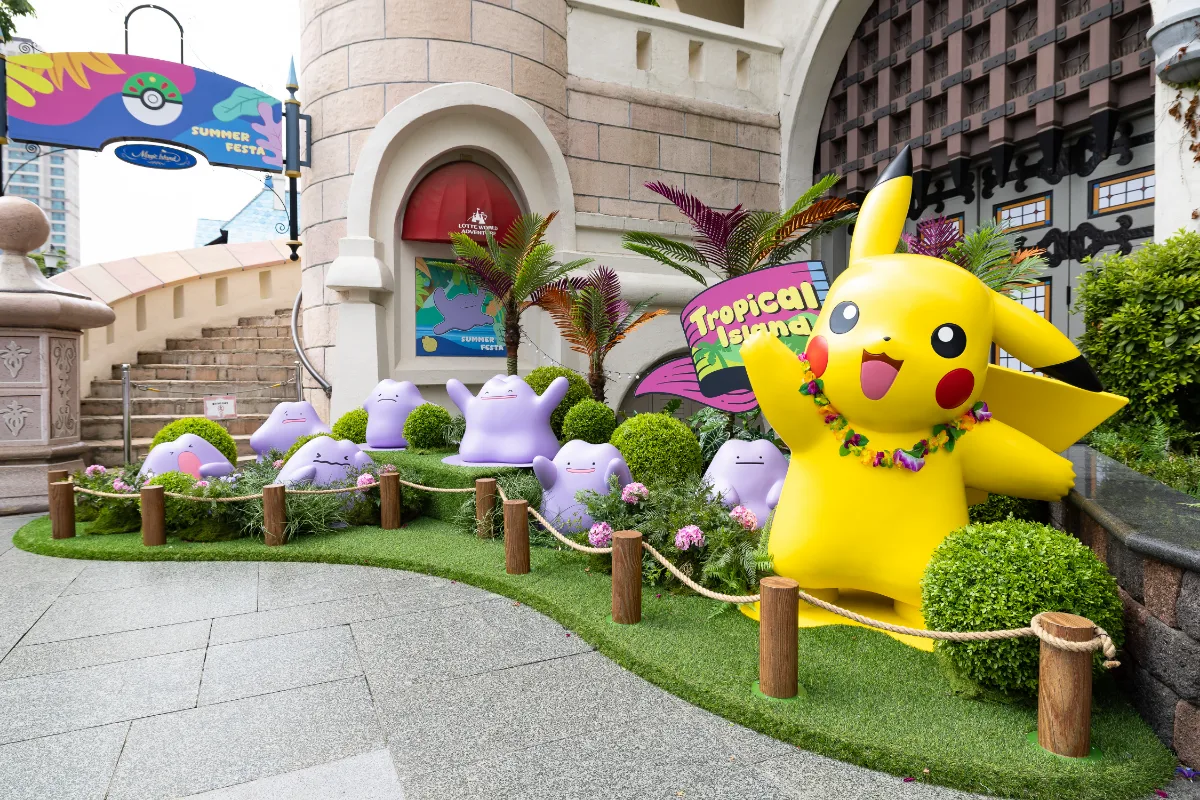 南国飾りのピカチュウ広場