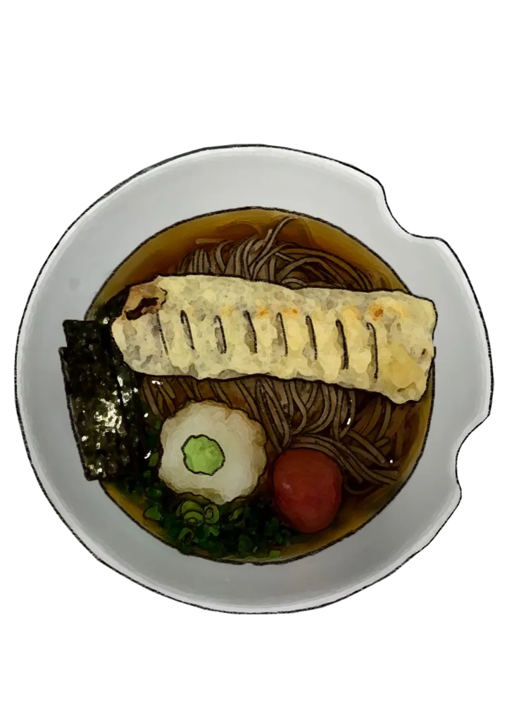 ナス温そば