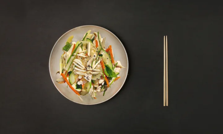 鶏むね肉と野菜の和え物