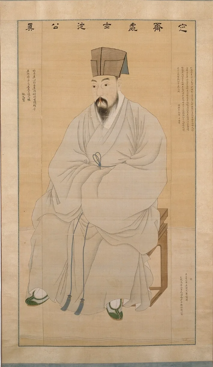 椅子に座る儒者の肖像画