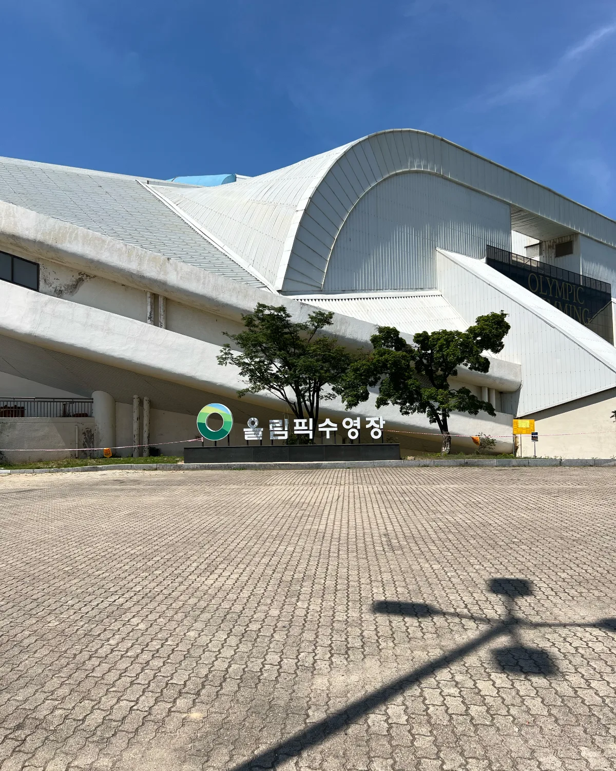 青空下のオリンピックプール