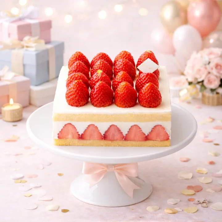 しっとり苺生クリームケーキ