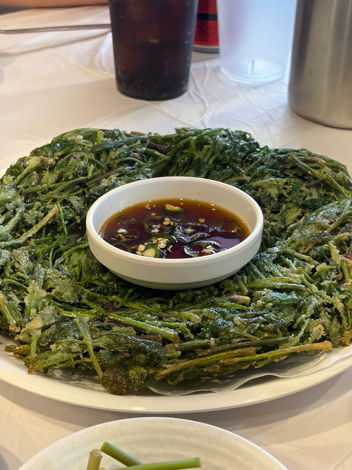 プルトゥンヌンテジ — 青菜をたっぷり使ったチヂミ