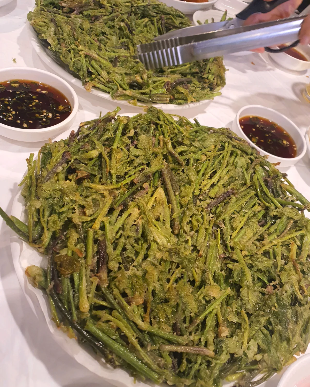 青菜のチヂミとつけだれ