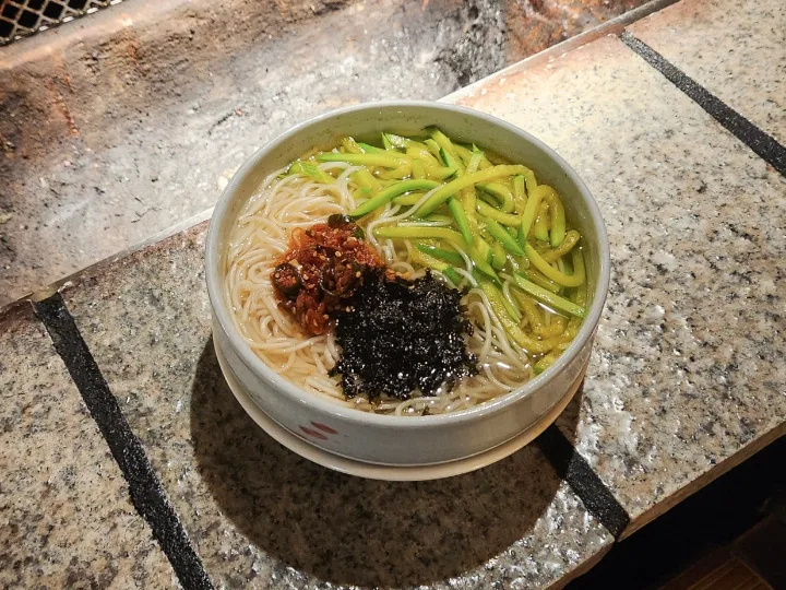 ズッキーニの温そうめん
