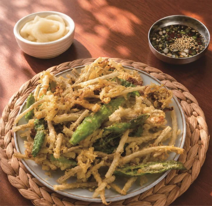 イカとごぼうの揚げ焼き