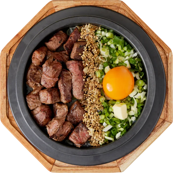 ステーキ釜飯