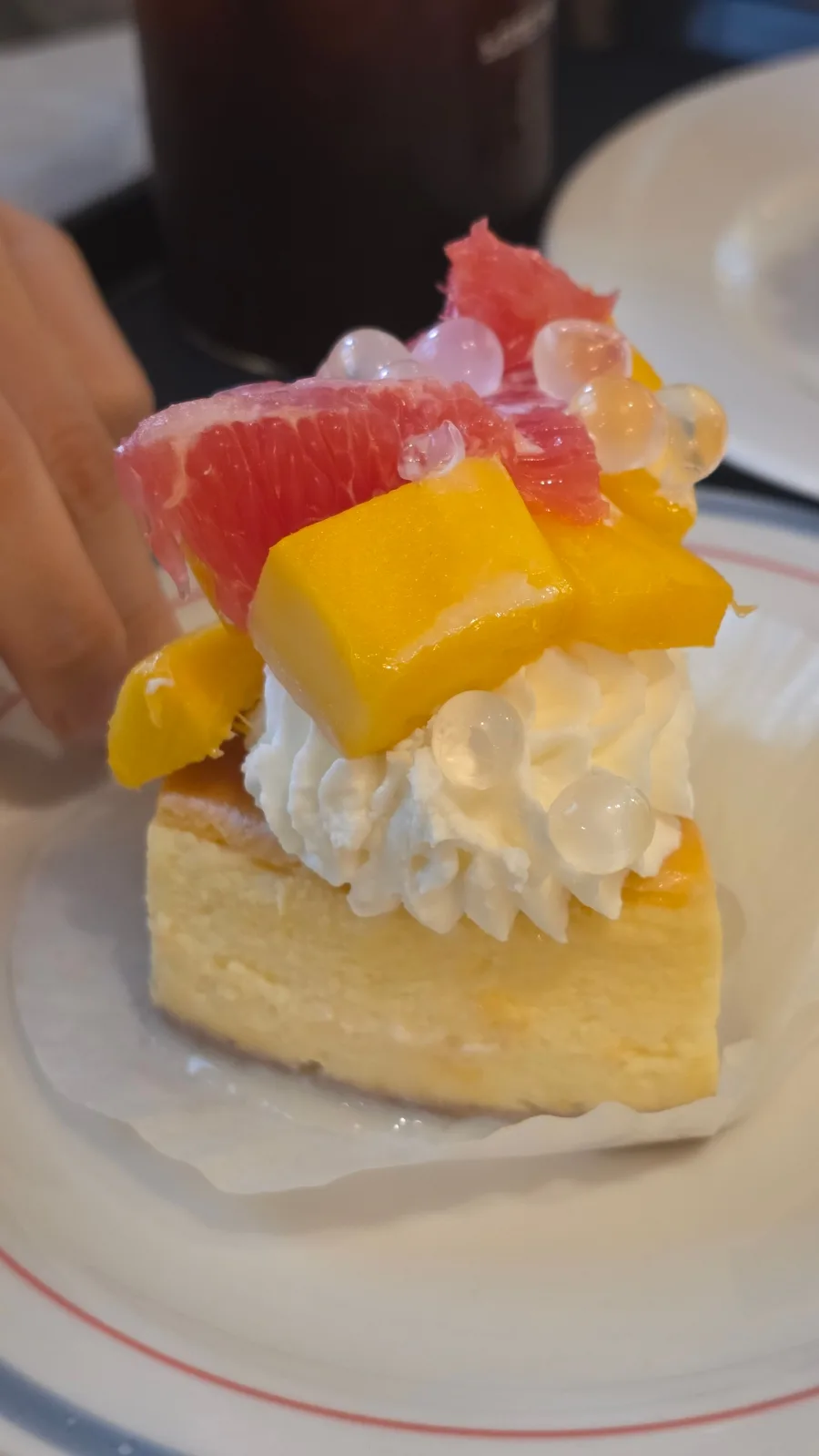 果物とクリームのチーズケーキ