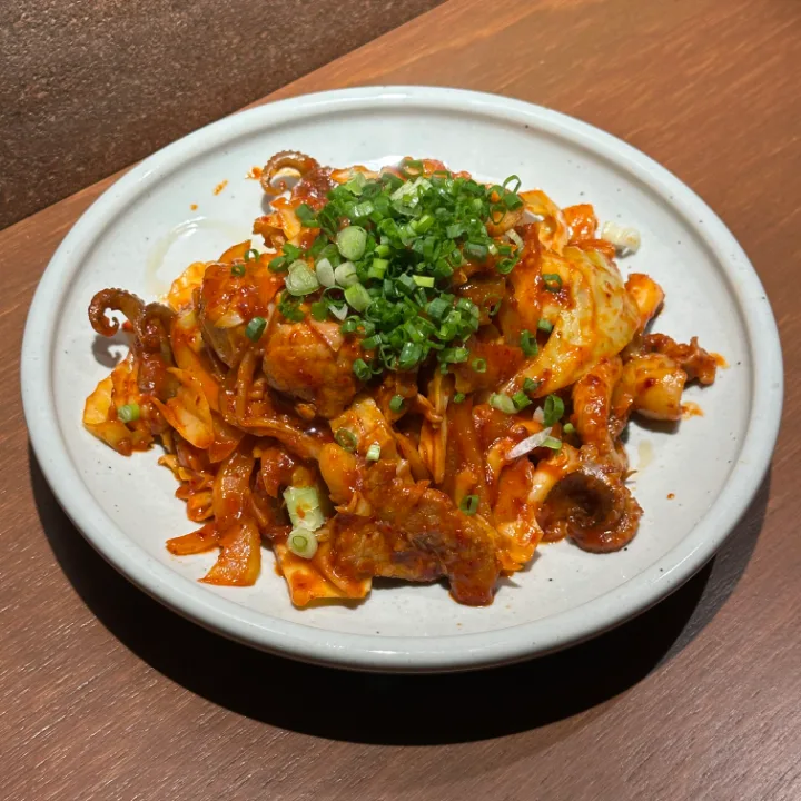 イイダコと豚肉の炒め物