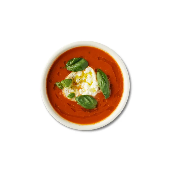 ブラータとトマトの野菜スープ