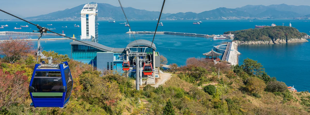 麗水海上ケーブルカー — 青い海を渡るゴンドラ